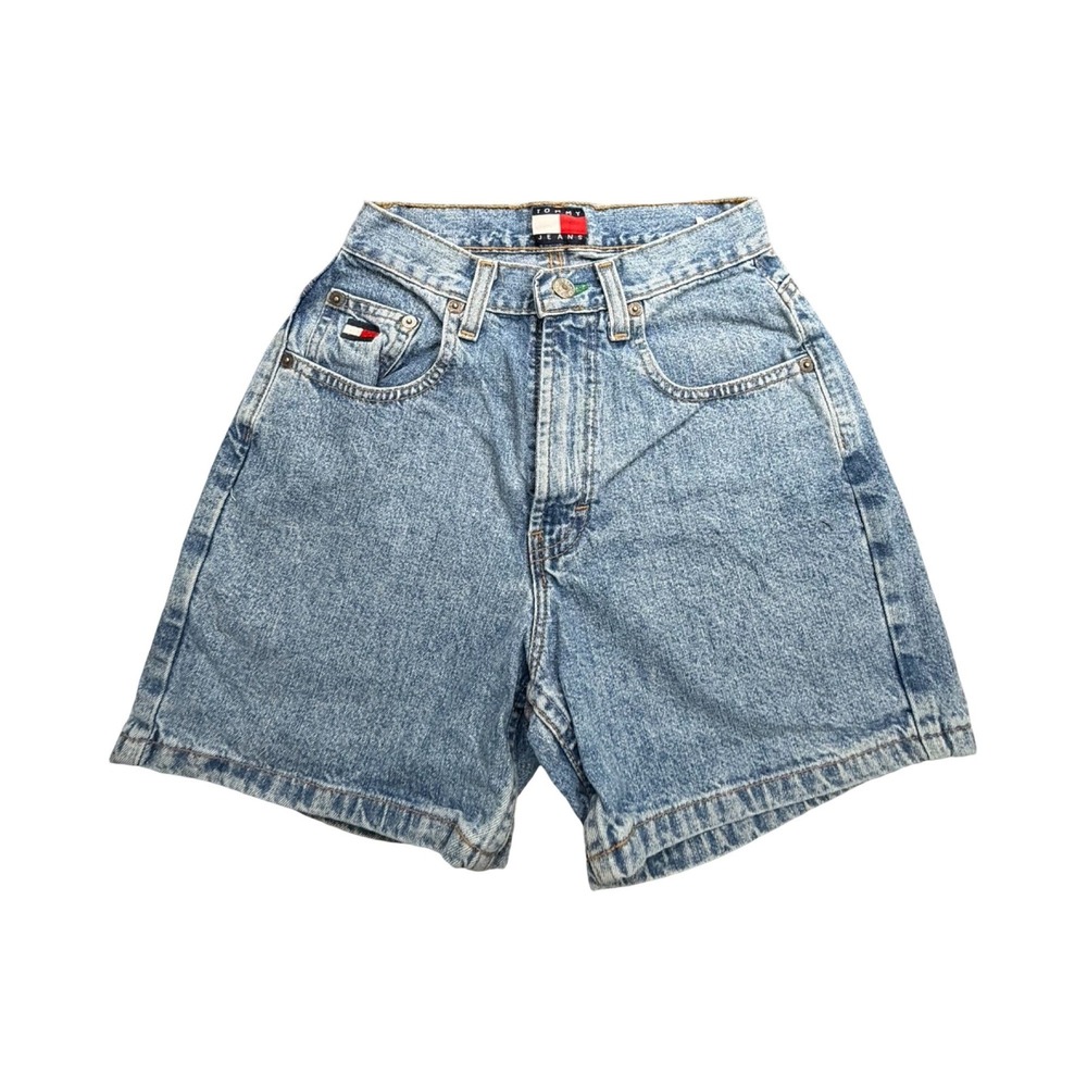 Tommy Hilfiger Denim Shorts Womens 26x5 Light Blue Cotton 90s Vintage